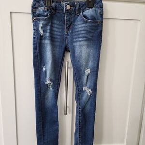 Blue Distressed Women's Jeans